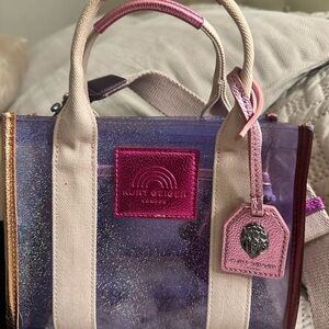 Kurt Geiger Glittery Pink and Purple Mini Bag